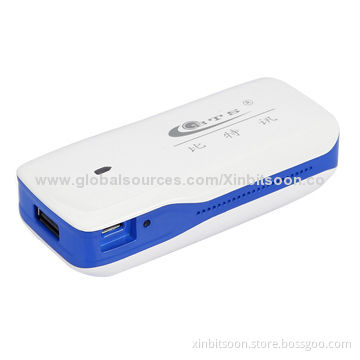 3G Mobile WiFi Router with 5,200mAh Power Bank Function